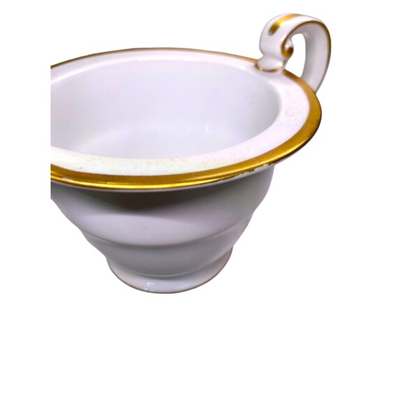 Noritake Patricia Small Creamer Pitcher 4982 White w/Gold Trim - Picture 7 of 9